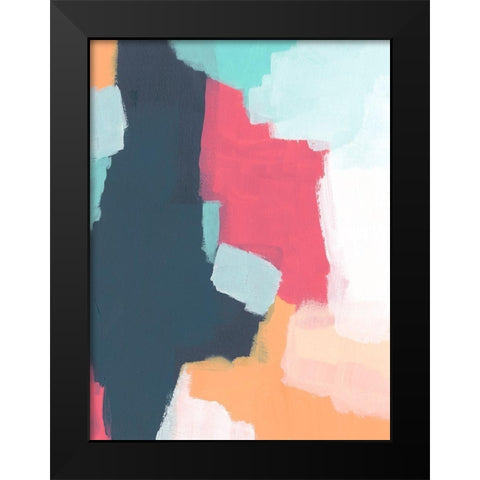 Sychronicity I Black Modern Wood Framed Art Print by Vess, June Erica