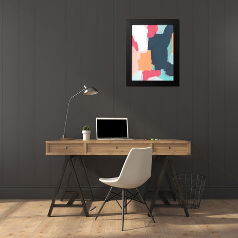 Sychronicity II Black Modern Wood Framed Art Print by Vess, June Erica