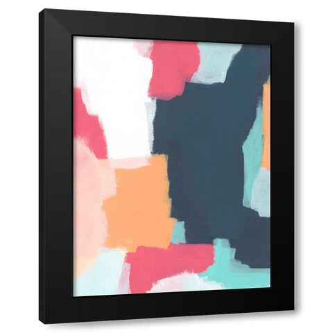 Sychronicity II Black Modern Wood Framed Art Print by Vess, June Erica