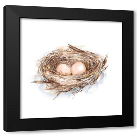 Bird Life II Black Modern Wood Framed Art Print with Double Matting by Harper, Ethan