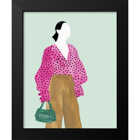 Standing Figure II Black Modern Wood Framed Art Print by Wang, Melissa