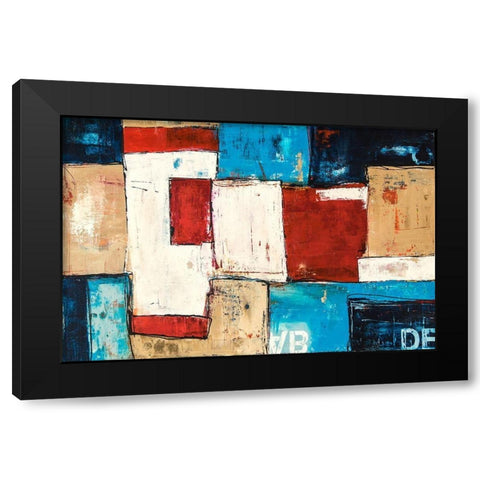 Patterns Black Modern Wood Framed Art Print by Ashley, Erin