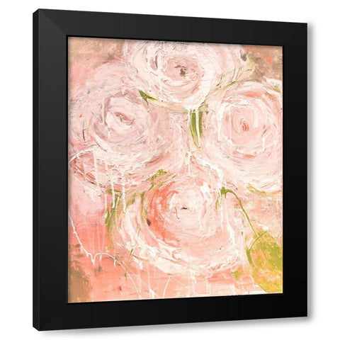 Vintage Rose Black Modern Wood Framed Art Print with Double Matting by Ashley, Erin