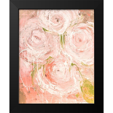 Vintage Rose Black Modern Wood Framed Art Print by Ashley, Erin