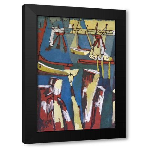 Maine Sails Portland I Black Modern Wood Framed Art Print with Double Matting by Ferrell, Erin McGee