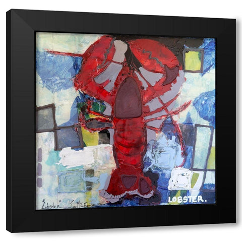 Brilliant Maine Lobster I Black Modern Wood Framed Art Print by Ferrell, Erin McGee