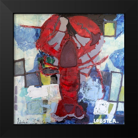 Brilliant Maine Lobster I Black Modern Wood Framed Art Print by Ferrell, Erin McGee