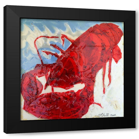 Brilliant Maine Lobster II Black Modern Wood Framed Art Print by Ferrell, Erin McGee