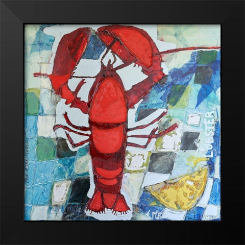 Brilliant Maine Lobster IV Black Modern Wood Framed Art Print by Ferrell, Erin McGee