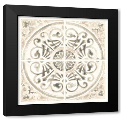 Monochrome Motif II Black Modern Wood Framed Art Print by Vess, June Erica