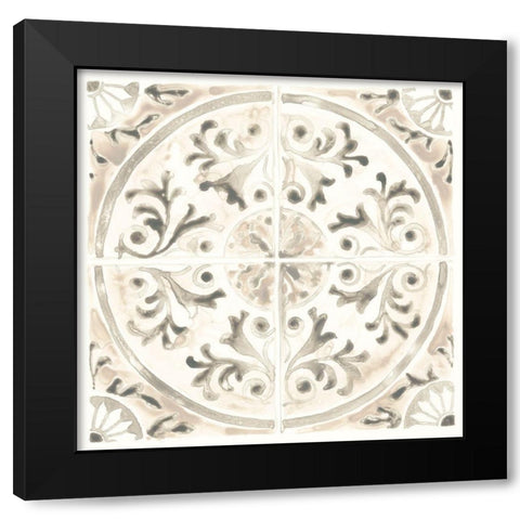 Monochrome Motif III Black Modern Wood Framed Art Print by Vess, June Erica