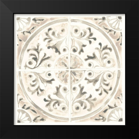 Monochrome Motif III Black Modern Wood Framed Art Print by Vess, June Erica