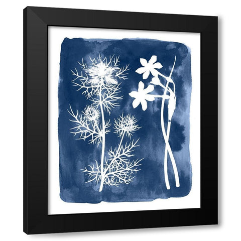 Botanical Inverse III Black Modern Wood Framed Art Print with Double Matting by Vision Studio