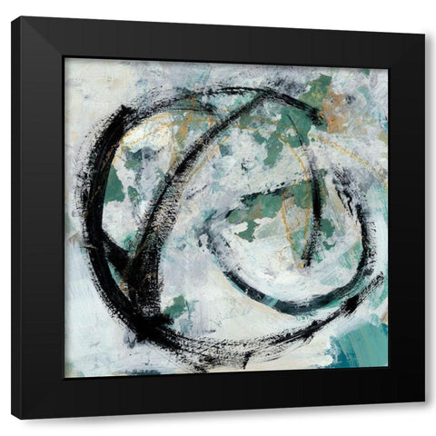 Combustion I Black Modern Wood Framed Art Print with Double Matting by Zarris, Chariklia