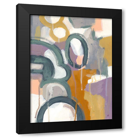 Prairie II Black Modern Wood Framed Art Print with Double Matting by Zarris, Chariklia