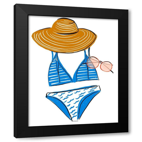 Soak up the Sun II Black Modern Wood Framed Art Print with Double Matting by Blanckslate