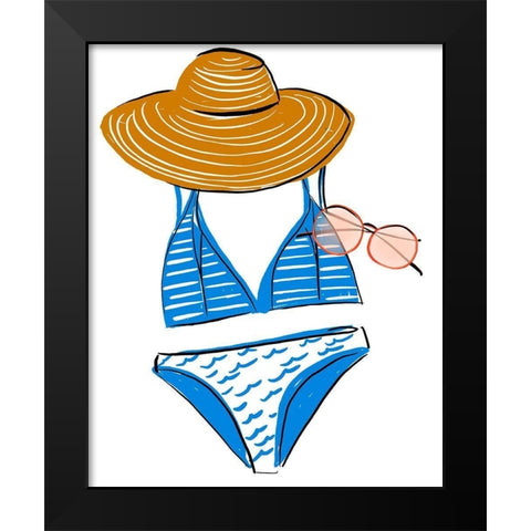 Soak up the Sun II Black Modern Wood Framed Art Print by Blanckslate