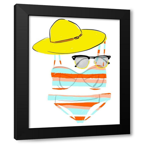 Soak up the Sun III Black Modern Wood Framed Art Print with Double Matting by Blanckslate