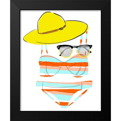 Soak up the Sun III Black Modern Wood Framed Art Print by Blanckslate