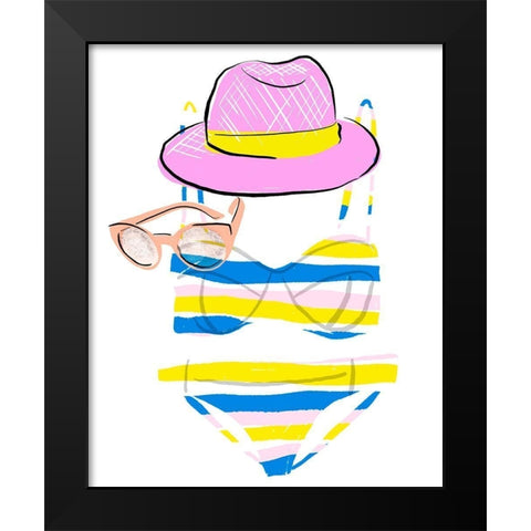 Soak up the Sun IV Black Modern Wood Framed Art Print by Blanckslate