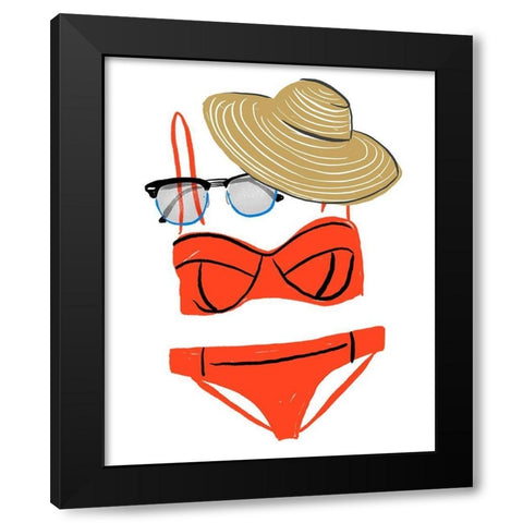 Soak up the Sun V Black Modern Wood Framed Art Print with Double Matting by Blanckslate