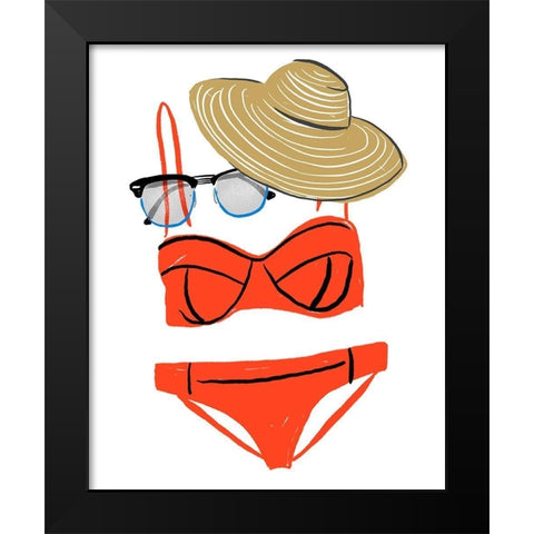 Soak up the Sun V Black Modern Wood Framed Art Print by Blanckslate