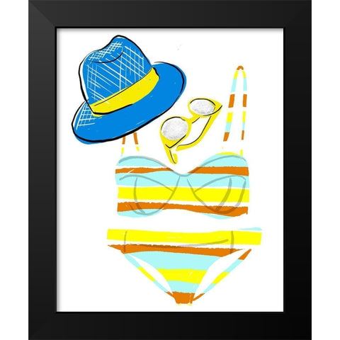 Soak up the Sun VI Black Modern Wood Framed Art Print by Blanckslate