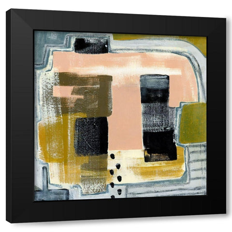 Modern Geo Abstract II Black Modern Wood Framed Art Print by Daavettila, Tara