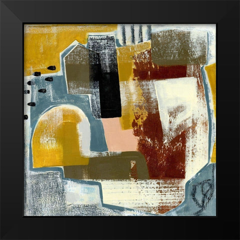 Modern Geo Abstract III Black Modern Wood Framed Art Print by Daavettila, Tara