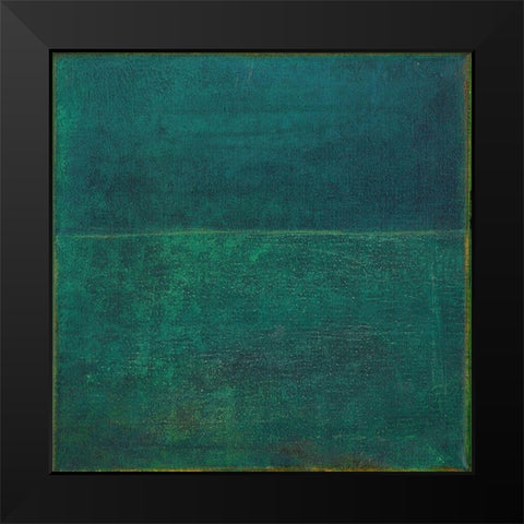 Green Zen I Black Modern Wood Framed Art Print by Fuchs, Jodi