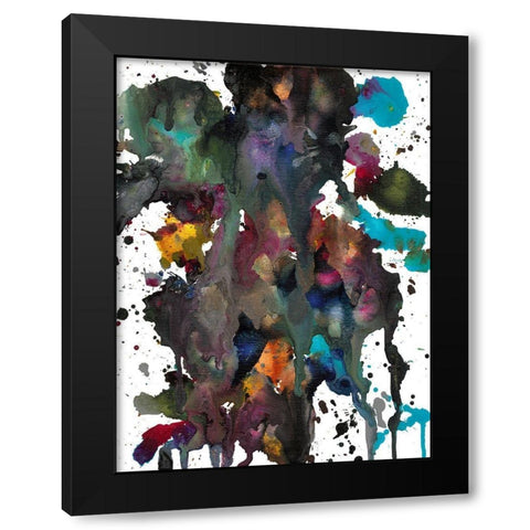 Color Blast I Black Modern Wood Framed Art Print with Double Matting by Fuchs, Jodi