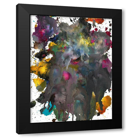 Color Blast II Black Modern Wood Framed Art Print by Fuchs, Jodi