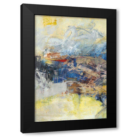 Textured Triptych I Black Modern Wood Framed Art Print by Fuchs, Jodi