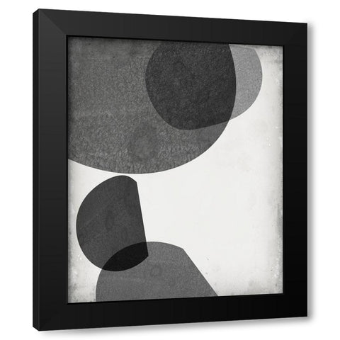 Grey Shapes I Black Modern Wood Framed Art Print by Goldberger, Jennifer