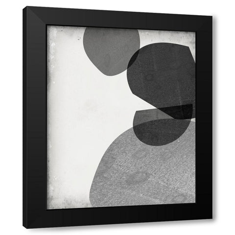 Grey Shapes IV Black Modern Wood Framed Art Print by Goldberger, Jennifer