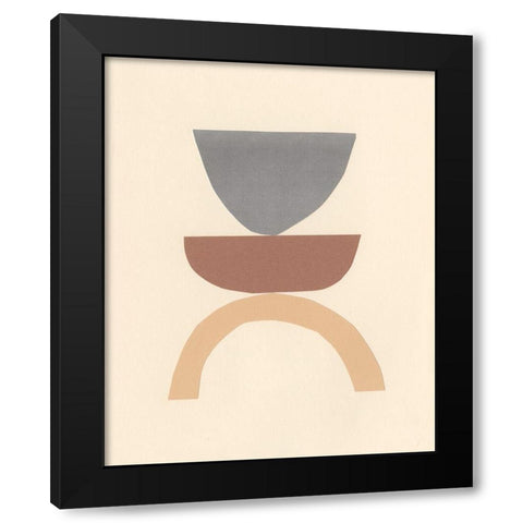 Neutral Sculpt I Black Modern Wood Framed Art Print with Double Matting by Stramel, Renee W.