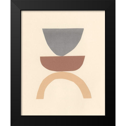 Neutral Sculpt I Black Modern Wood Framed Art Print by Stramel, Renee W.