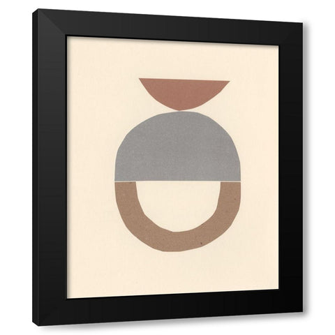 Neutral Sculpt III Black Modern Wood Framed Art Print by Stramel, Renee W.