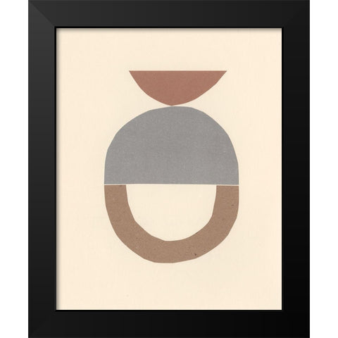 Neutral Sculpt III Black Modern Wood Framed Art Print by Stramel, Renee W.