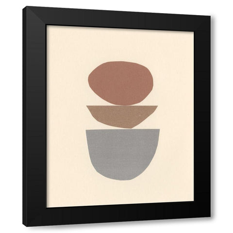 Neutral Sculpt IV Black Modern Wood Framed Art Print with Double Matting by Stramel, Renee W.
