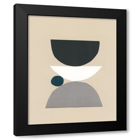 Modern Shapes I Black Modern Wood Framed Art Print by Stramel, Renee W.