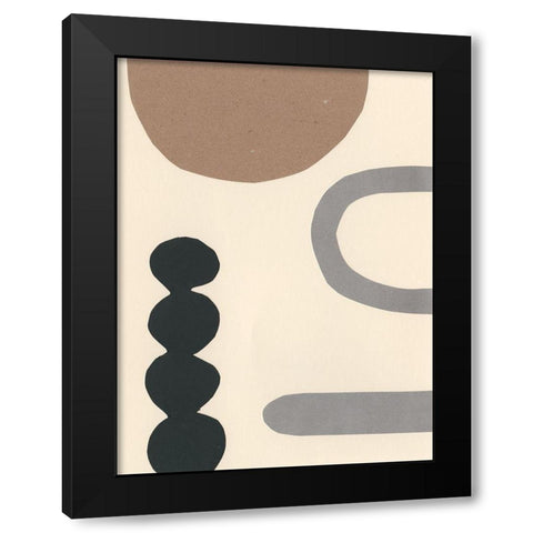 Contempo II Black Modern Wood Framed Art Print with Double Matting by Stramel, Renee W.