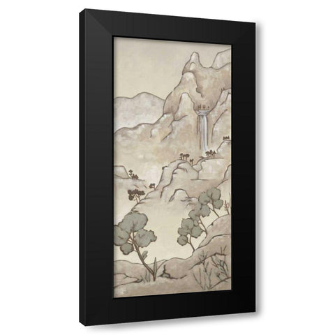 Non-Embellished Chinoiserie Landscape I Black Modern Wood Framed Art Print by Zarris, Chariklia