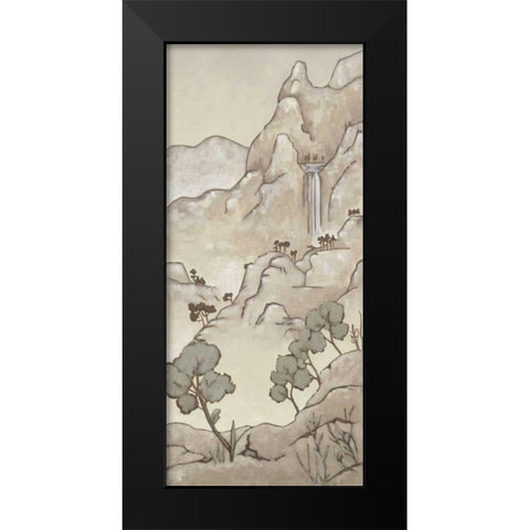 Non-Embellished Chinoiserie Landscape I Black Modern Wood Framed Art Print by Zarris, Chariklia