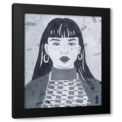 Night Portrait I Black Modern Wood Framed Art Print with Double Matting by Wang, Melissa