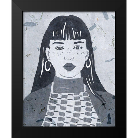 Night Portrait I Black Modern Wood Framed Art Print by Wang, Melissa