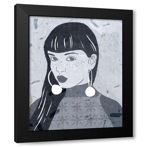 Night Portrait II Black Modern Wood Framed Art Print with Double Matting by Wang, Melissa