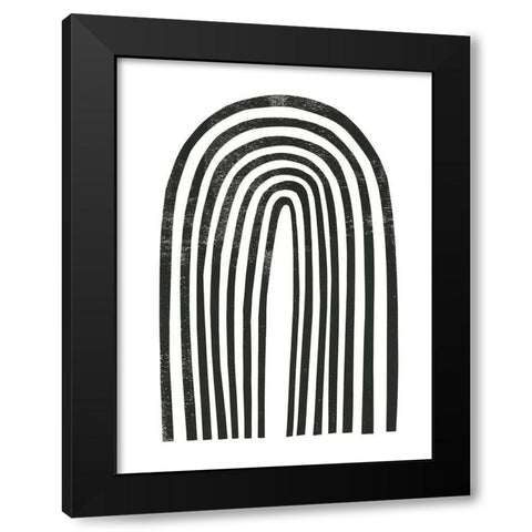 Arcobaleno Nero II Black Modern Wood Framed Art Print with Double Matting by Scarvey, Emma