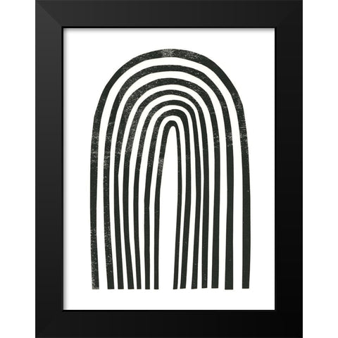 Arcobaleno Nero II Black Modern Wood Framed Art Print by Scarvey, Emma