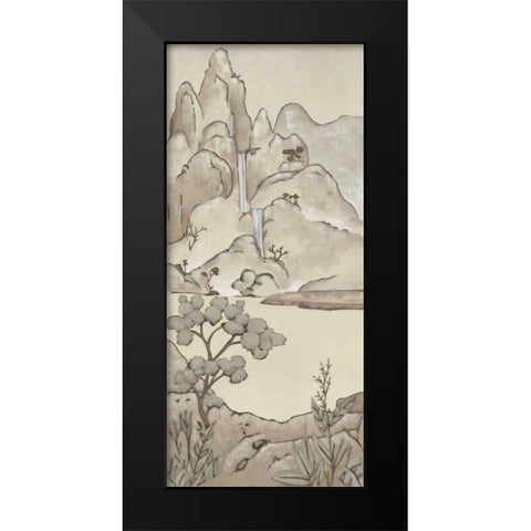 Non-Embellished Chinoiserie Landscape II Black Modern Wood Framed Art Print by Zarris, Chariklia